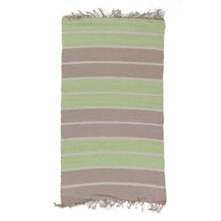 Dywan szmaciany 70x128 zielony-brązowy szmaciany dywan bawełniany