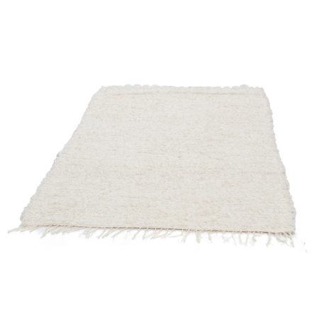 Puszysty dywan beżowy 119x174 miękki dywan szmaciany