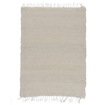 Dywan szmaciany beżowy 168x120 puszysty bawełniany dywan szmaciany