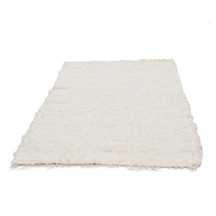 Puszysty dywan beżowy 120x164 miękki dywan szmaciany