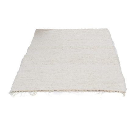 Puszysty dywan beżowy 118x168 miękki dywan szmaciany