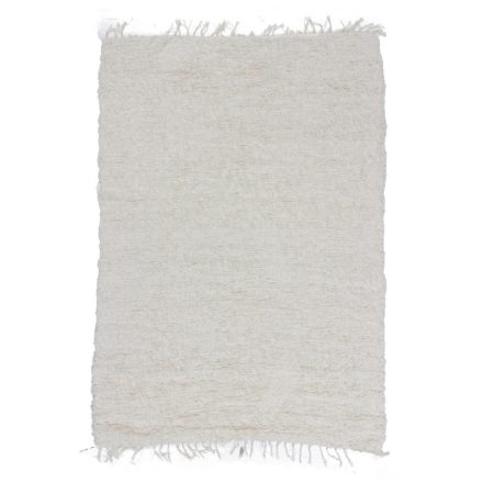 Puszysty dywan beżowy 121x167 miękki dywan szmaciany
