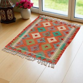   Dywan kilim Chobi 67x87 – ręcznie tkany z wełny w Afganistanie