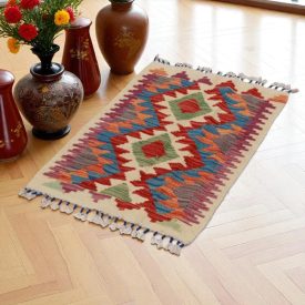 Kilim Afgański Chobi 58x89 – ręcznie tkany, etniczny