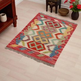   Dywan kilim Chobi 60x85 – ręcznie tkany z wełny w Afganistanie