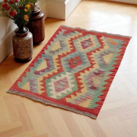 Dywan Kilim Chobi 64x90 ręcznie tkany afgański kilim