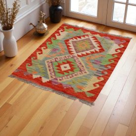   Dywan kilim Chobi 66x84 – ręcznie tkany z wełny w Afganistanie