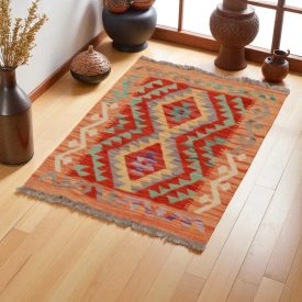   Dywan kilim Chobi 90x62 – ręcznie tkany z wełny w Afganistanie