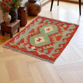   Dywan kilim Chobi 87x64 – ręcznie tkany z wełny w Afganistanie