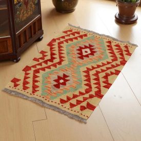   Dywan kilim Chobi 85x55 – ręcznie tkany z wełny w Afganistanie