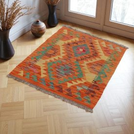   Dywan kilim Chobi 72x87 – ręcznie tkany z wełny w Afganistanie