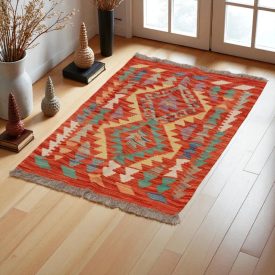   Dywan kilim Chobi 61x88 – ręcznie tkany z wełny w Afganistanie