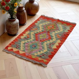 Kilim Afgański Chobi 54x92 – ręcznie tkany, etniczny