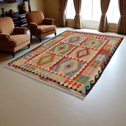 Dywan Kilim Chobi 248x176 ręcznie tkany afgański kilim z wełny