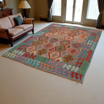 Dywan Kilim Chobi 239x176 ręcznie tkany afgański kilim z wełny