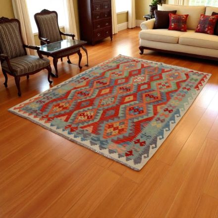 Dywan Kilim Chobi 241x176 ręcznie tkany afgański kilim z wełny