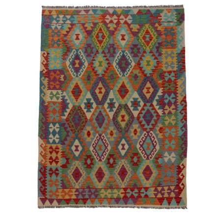 Dywan Kilim Chobi 243x188 ręcznie tkany afgański kilim