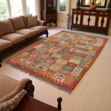 Dywan Kilim Chobi 244x166 ręcznie tkany afgański kilim z wełny
