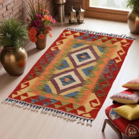 Dywan Kilim Chobi 93x51 ręcznie tkany afgański kilim