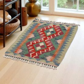   Dywan kilim Chobi 90x65 – ręcznie tkany z wełny w Afganistanie