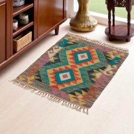   Dywan kilim Chobi 79x62 – ręcznie tkany z wełny w Afganistanie