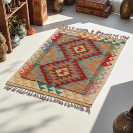 Dywan Kilim Chobi 88x60 ręcznie tkany afgański kilim