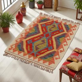 Kilim Afgański Chobi 59x92 – ręcznie tkany, etniczny