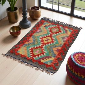 Kilim Afgański Chobi 59x91 – ręcznie tkany, etniczny
