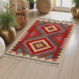 Dywan Kilim Chobi 82x58 ręcznie tkany afgański kilim