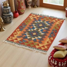 Dywan Kilim Chobi 84x58 ręcznie tkany afgański kilim