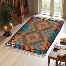 Dywan Kilim Chobi 95x60 ręcznie tkany afgański kilim