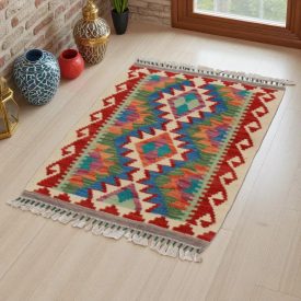   Dywan kilim Chobi 86x61 – ręcznie tkany z wełny w Afganistanie
