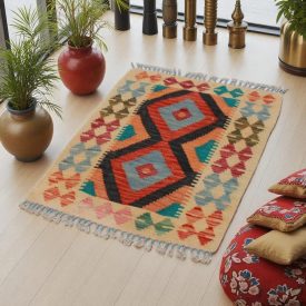   Dywan kilim Chobi 64x91 – ręcznie tkany z wełny w Afganistanie