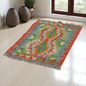   Dywan kilim Chobi 67x89 – ręcznie tkany z wełny w Afganistanie