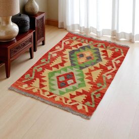   Dywan kilim Chobi 64x92 – ręcznie tkany z wełny w Afganistanie