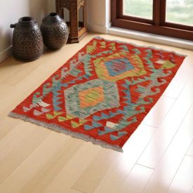 Dywan Kilim Chobi 63x90 ręcznie tkany afgański kilim