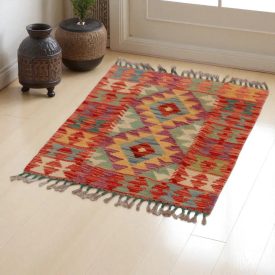   Dywan kilim Chobi 81x59 – ręcznie tkany z wełny w Afganistanie