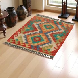 Dywan Kilim Chobi 79x60 ręcznie tkany afgański kilim