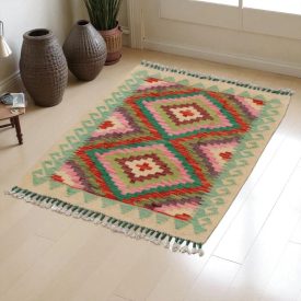 Dywan Kilim Chobi 88x63 ręcznie tkany afgański kilim