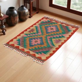 Dywan Kilim Chobi 62x91 ręcznie tkany afgański kilim