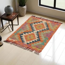 Kilim Afgański Chobi 59x84 – ręcznie tkany, etniczny