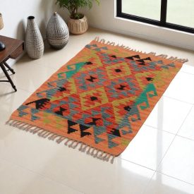   Dywan kilim Chobi 88x60 – ręcznie tkany z wełny w Afganistanie