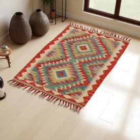   Dywan kilim Chobi 60x92 – ręcznie tkany z wełny w Afganistanie