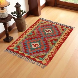   Dywan kilim Chobi 60x88 – ręcznie tkany z wełny w Afganistanie