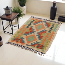  Dywan kilim Chobi 81x63 – ręcznie tkany z wełny w Afganistanie