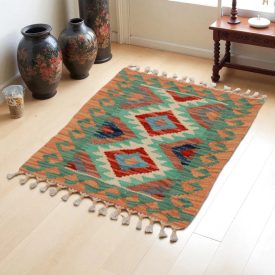   Dywan kilim Chobi 83x61 – ręcznie tkany z wełny w Afganistanie