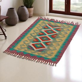   Dywan kilim Chobi 89x61 – ręcznie tkany z wełny w Afganistanie