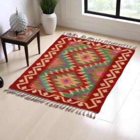   Dywan kilim Chobi 85x60 – ręcznie tkany z wełny w Afganistanie