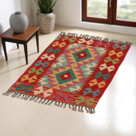   Dywan kilim Chobi 85x59 – ręcznie tkany z wełny w Afganistanie