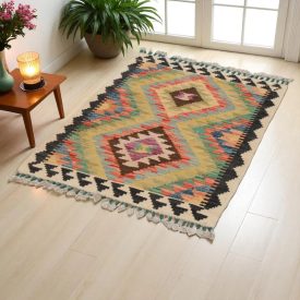 Ręcznie tkany kilim Chobi 62x85 – z wełny, z Afganistanu